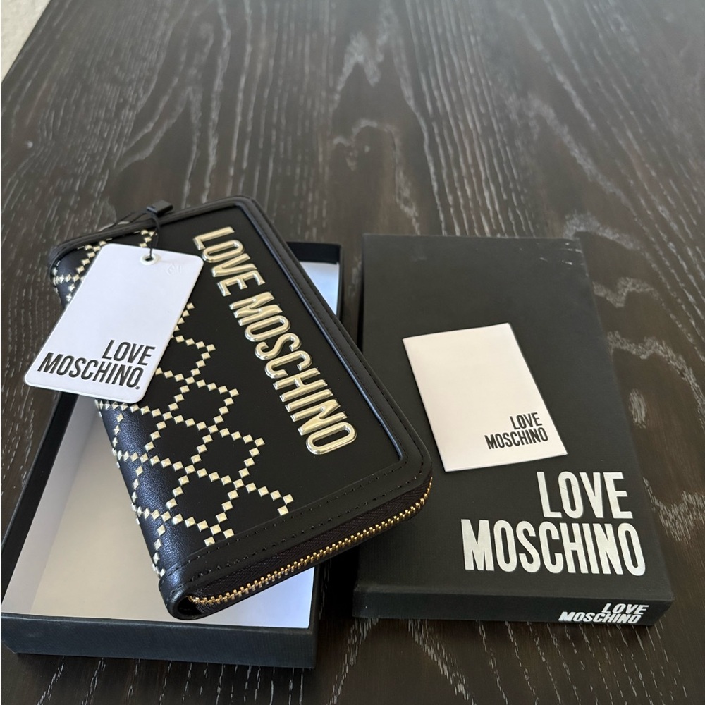 Love Moschino Black and Gold Wallet